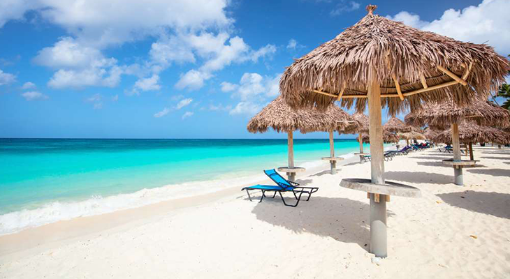 Aruba and Curaçao beach view