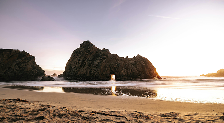 Big Sur sunset during road trip from San Francisco