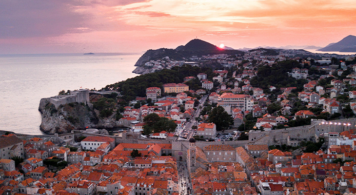 Dubrovnik Croatia solo travel at sunset