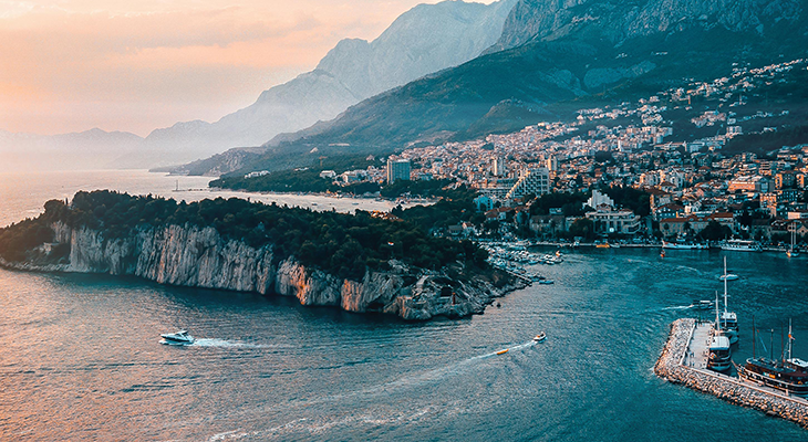 Best time of year to visit Croatia—Adriatic coast and islands aerial view in summer