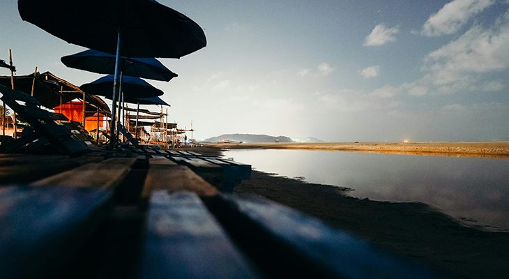 Best places for solo trip in India - collage of Rishikesh ghats, Hampi ruins, Goa beach and Sikkim mountains