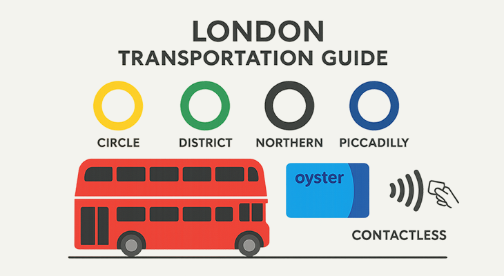 London Underground tube map showing all lines and zones for first-time visitors