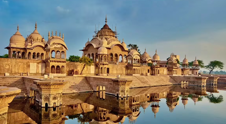 Mathura Vrindavan temples and evening lights at Prem Mandir