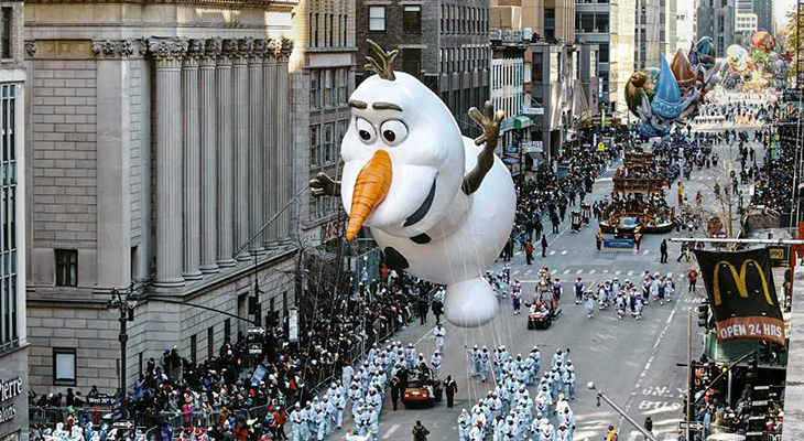 Best places to visit for Thanksgiving – NYC Macy’s Parade balloons along Central Park West