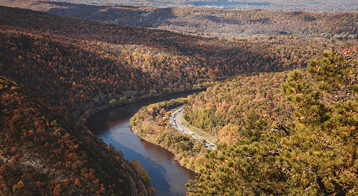 Poconos weekend road trip from NYC with waterfall hike