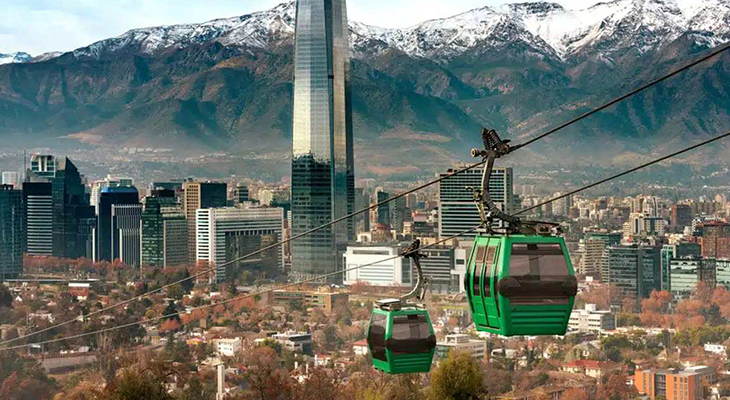 Santiago cityscape with the Gran Torre Santiago