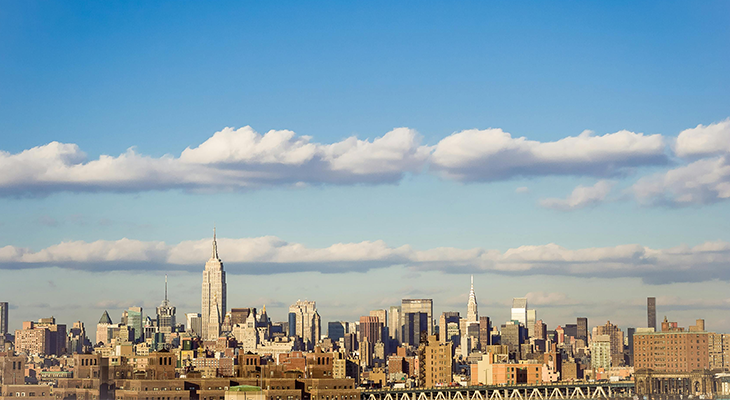 Best month to visit New York—skyline and Central Park at golden hour
