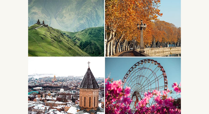 seasonal itinerary comparison for people who travel to georgia in winter or summer